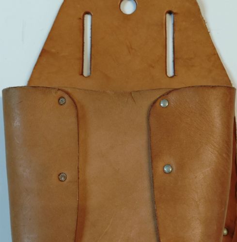 Tool Belt Leather Attachments / Holders (3-Pocket - Unbranded)